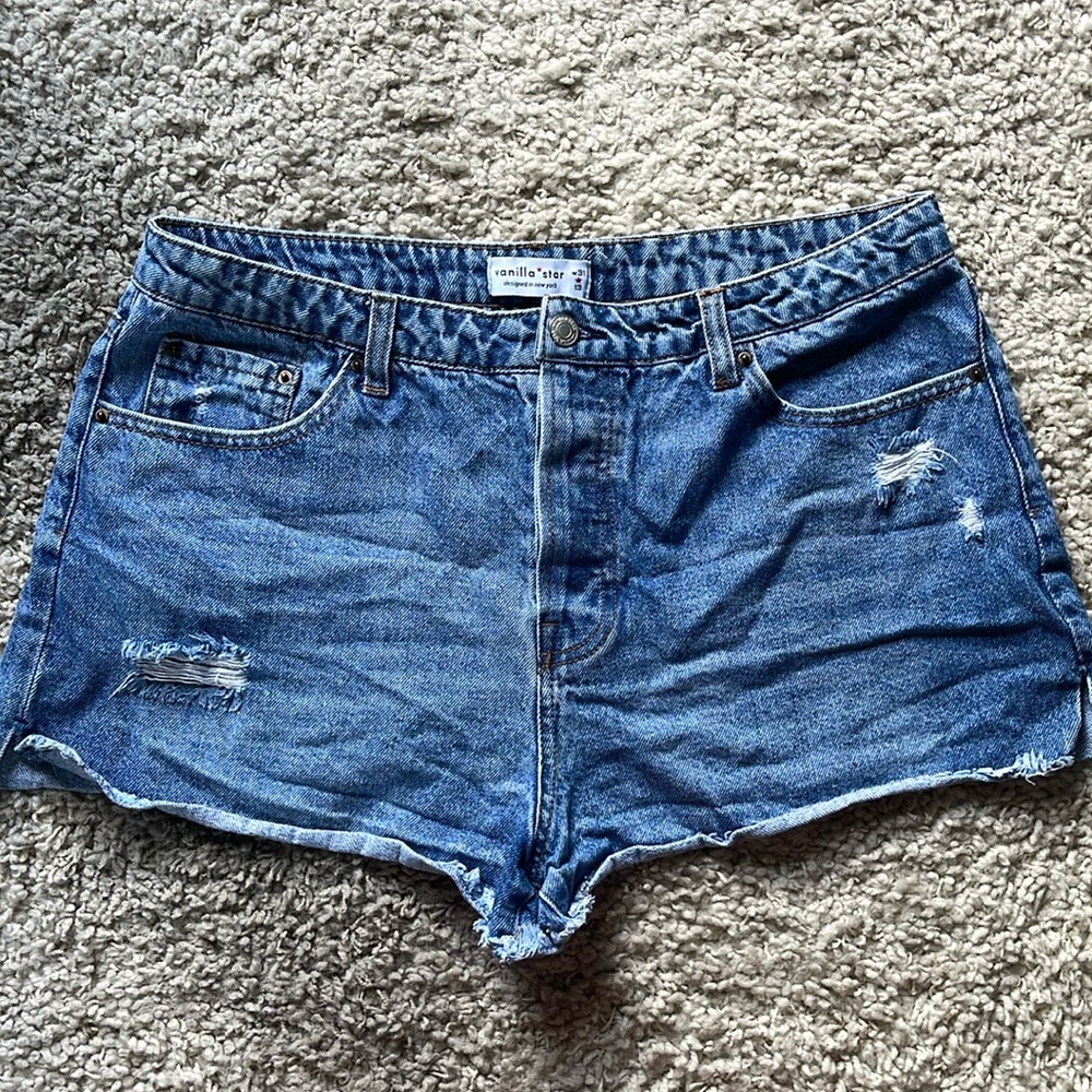 Vanilla Star Distressed Jean Shorts